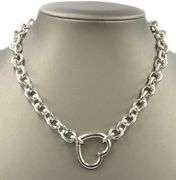 Tiffany & Co open heart clasp link chain necklace