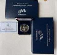 Two 2006 Franklin Scientist Comm Proof Silver Dollars.