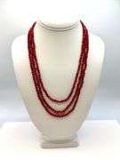 Beautiful 205 Cttw Natural Mined From The Earth Ruby  Necklace