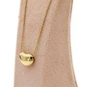 Tiffany&Co. Elsa Peretti 18K 750 Solid Yellow Gold Bean Design Pendant Necklace