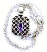 Sterling & 14K Gold Amethyst Necklace