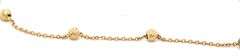 18kt Yellow gold 7.5-inch gold bead station bracelet