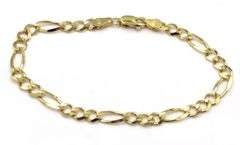 14kt Yellow gold Figaro link bracelet