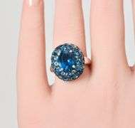 Sterling Silver Topaz Gemstone Ring