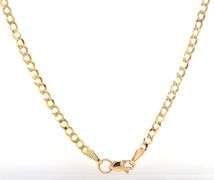 14kt Yellow gold Curb link chain necklace