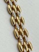 925 Gold tone Sterling Silver Ross- Simons Style With CZ Accent Bracelet