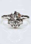 Dazzling 3 Ct VVs1 Bright White Fire Moissanite Ring