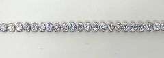 Stunning 7.09 CTTW Colorless Conflict Free Lab Diamond Tennis Bracelet in 14KT Gold, VS1
