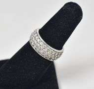 Sterling Silver Cubic Zirconia Gemstone Ring Band