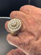 Men's Massive 16.59 CTTW 14k Yellow Gold & Moissanite Ring | 44.5g | Size 13