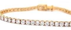 14kt Yellow gold 6.23ct Lab grown diamond tennis bracelet
