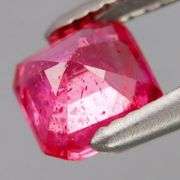 Heated only! Top crystal! .63ct vibrant red emerald cut Ruby!