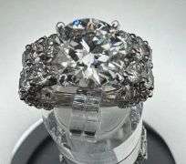 14K WHITE GOLD LAB DIAMOND BRIDAL SET IGI CERTIFIED