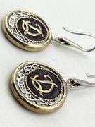925 Sterling Silver Ancient Coin Drop Earrings