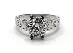 Extraordinary 3 Ct VVs1 Near Flawless Bright White VVS1 Fire Moissanite  Ring