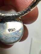 Sterling Silver 925 One of a Kind Dichroic Glass Ring Size 8.25