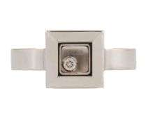 Chopard 0.05ct Happy Diamonds Square Ring in 18K