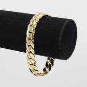 Huge 46.7 Gram Yellow Gold Plated Cuban Link Bracelet