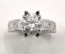 Extraordinary 3 Ct VVs1 Near Flawless Bright White VVS1 Fire Moissanite  Ring