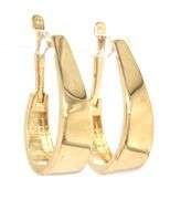 14kt Yellow gold J hoop earrings