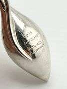 Michael Dawkins 925 Sterling Silver Sculptural TearDrop Pendant With Black Cord Necklace