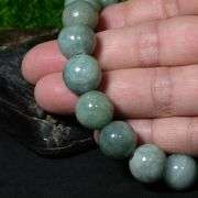 Large beads! 346ct of blue green Burmese Jade! Untreated!