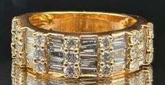 14K ROSE GOLD 2.50CTW ROUND & BAGUETTE DIAMOND WEDDING BAND