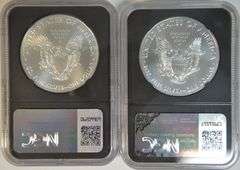 2016 & 2017 Special NGC MS 9.9 (MS69.9) Black Holder $1 Silver Eagles