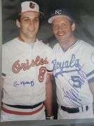 George Brett and Cal Ripken jr signed photo
