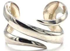 925 Sterling silver Mexico signed cuff bangle