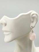 925 Sterling Silver Pink Quartz Danfle earrings