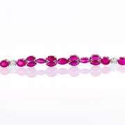 PLATINUM BURMESE RUBY AND DIAMOND BRACELET 11.96 C.T.W.