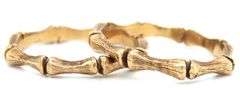 Matched Pair of 14K YG Bsmboo Design Bands