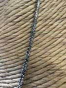 Sterling Silver Black Rhodium Plated Prism Diamond-Cut Flex Snake Chain 2.5mm 925 Italy 18"