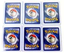 6 Pokémon Shadowless Cards
