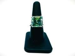 Extraodinary Large 16.35 Ct Russian Color Change Lab Simulated Alexandrite Asscher Cut Ring