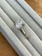I.G.I CERTIFIED 14K Yellow Gold Round Brilliant Diamond Solitaire Engagement Ring