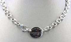 Tiffany & Co oval tag necklace