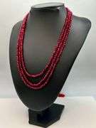 Beautiful 205 Cttw Natural Mined From The Earth Ruby  Necklace