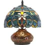 Mini Tiffany-Style Stained Glass Table Lamp