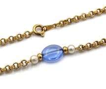 Vintage Avon gold plated pearl and glass necklace
