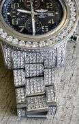 Investment! Showstopper Breitling Super Avenger II Iced Out Custom Made Diamond Watch