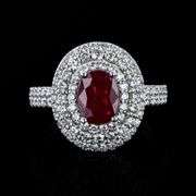 PLATINUM BURMESE RUBY AND DIAMOND RING 2.45 C.T.W., GIA CERTIFIED