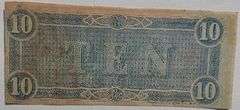 Sharp Unc Feb 17 1864 $10 CSA Note