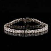 14K WHITE GOLD HI COLOR SI TO I CLARITY DIAMOND TENNIS BRACELET 9.22 C.T.W.