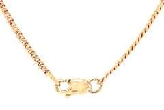14kt Yellow gold curb link chain necklace