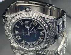 Rolex Datejust II 41mm Stainless Steel Ref: 116300 Custom Diamond Watch