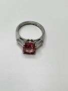 Very High Quality Platinum 2.68 Carat Certified Fancy Vivid Pink Lab Diamond Ring