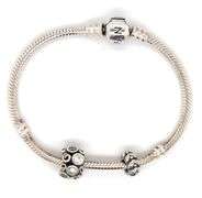 925 Sterling silver Pandora bracelet with 2 charms