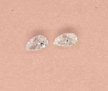 Pair of 0.20ctw pear shaped diamond loose stone